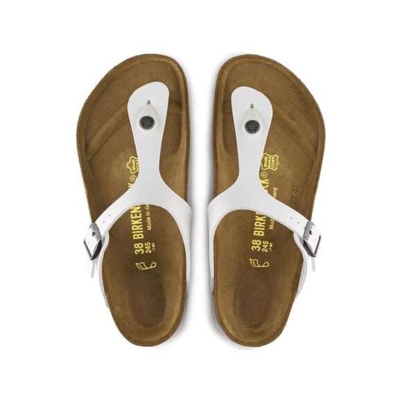 NEW BIRKENSTOCK Women Gizeh Birko-Flor White Thong Sandal - Picture 4 of 12